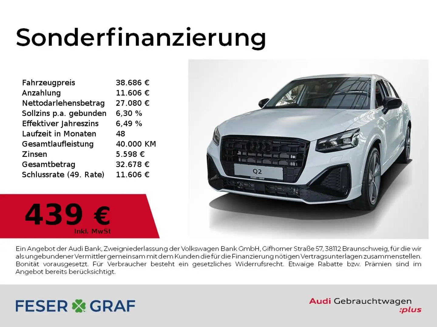 Audi Q2 S line 35 TFSI AHK ACC Matrix-LED Navi Weiß - 1