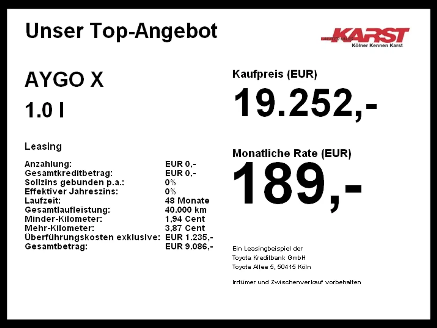 Toyota Aygo X 1.0 l Team D 5-Gang Zwart - 2