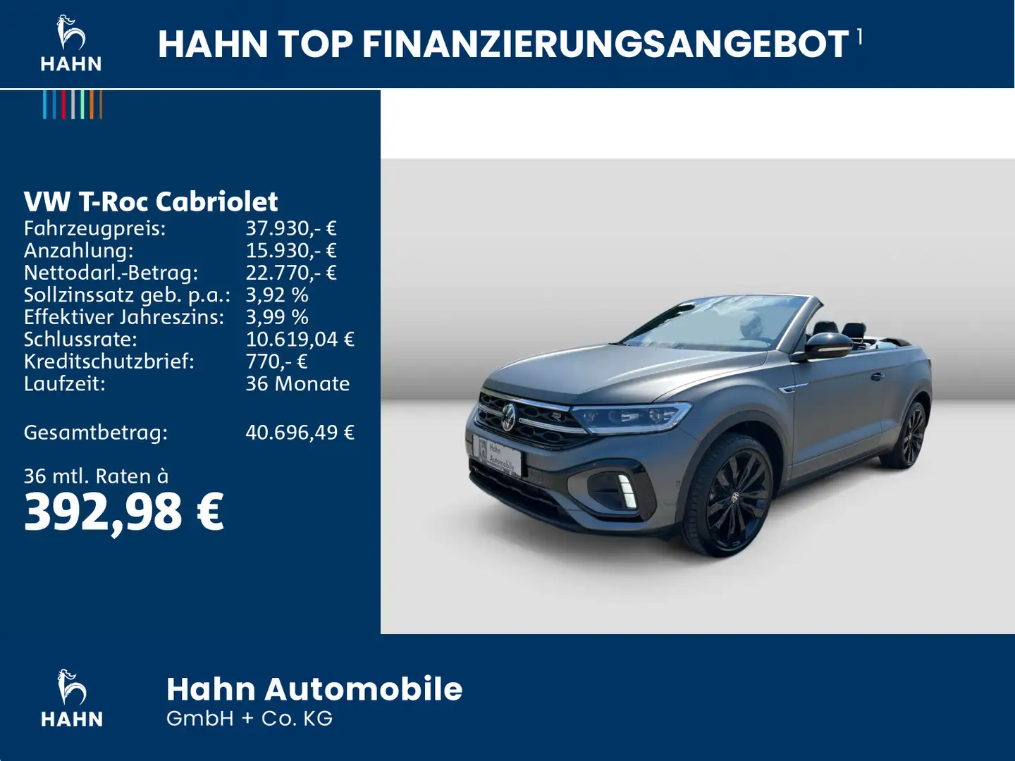 Volkswagen T-Roc 1.5TSI DSG Edition Grey AHK Cam Grau - 2