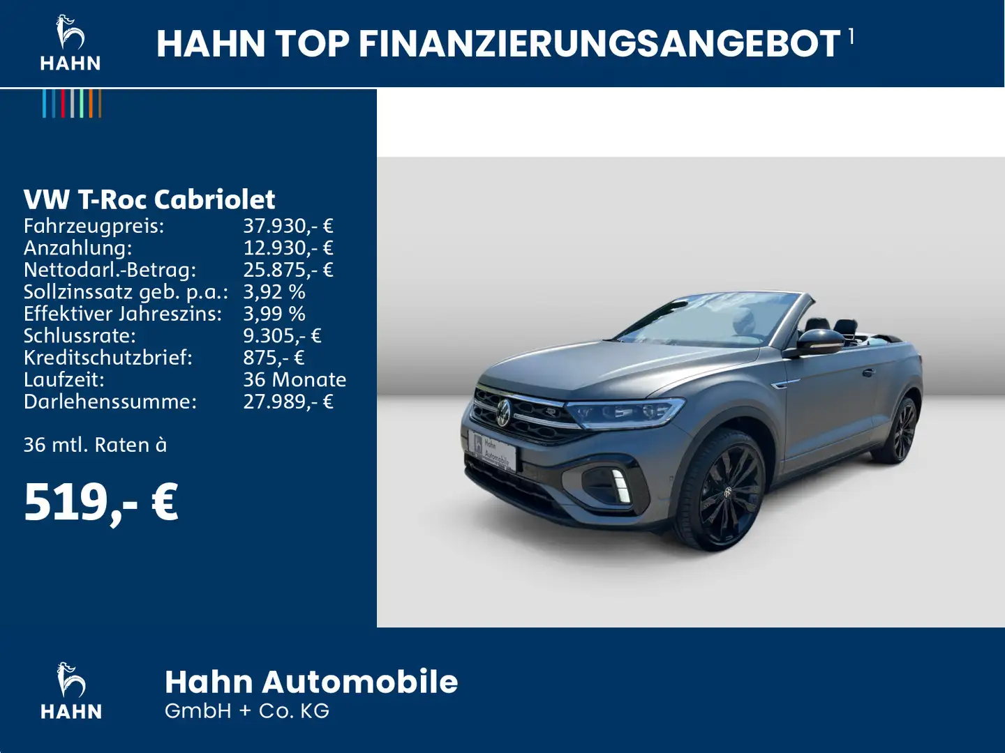 Volkswagen T-Roc 1.5TSI DSG Edition Grey AHK Cam Grau - 2