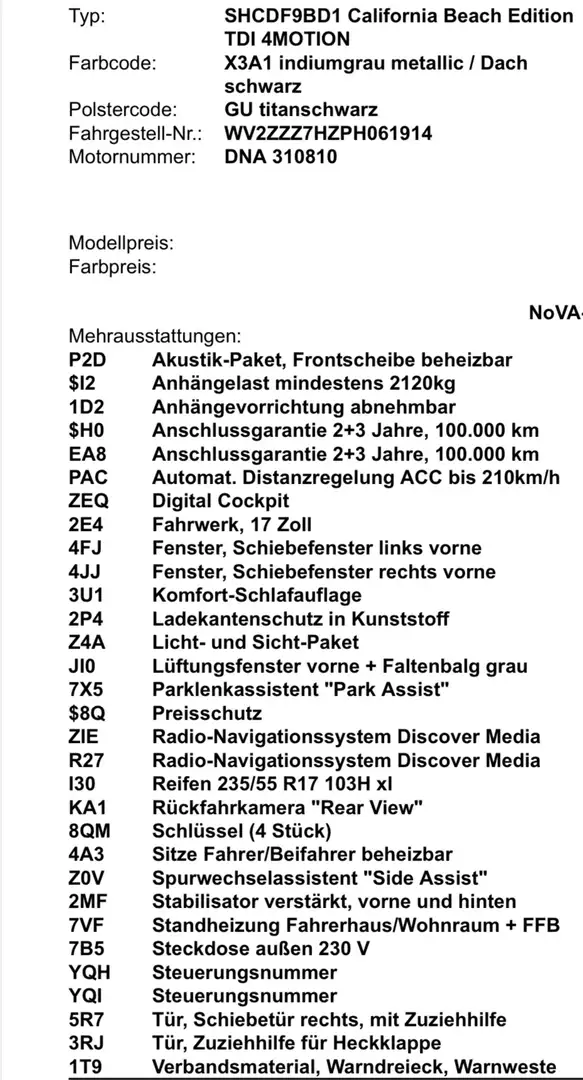 Volkswagen T6.1 California 7 Sitzer Beach Edition Grau - 2