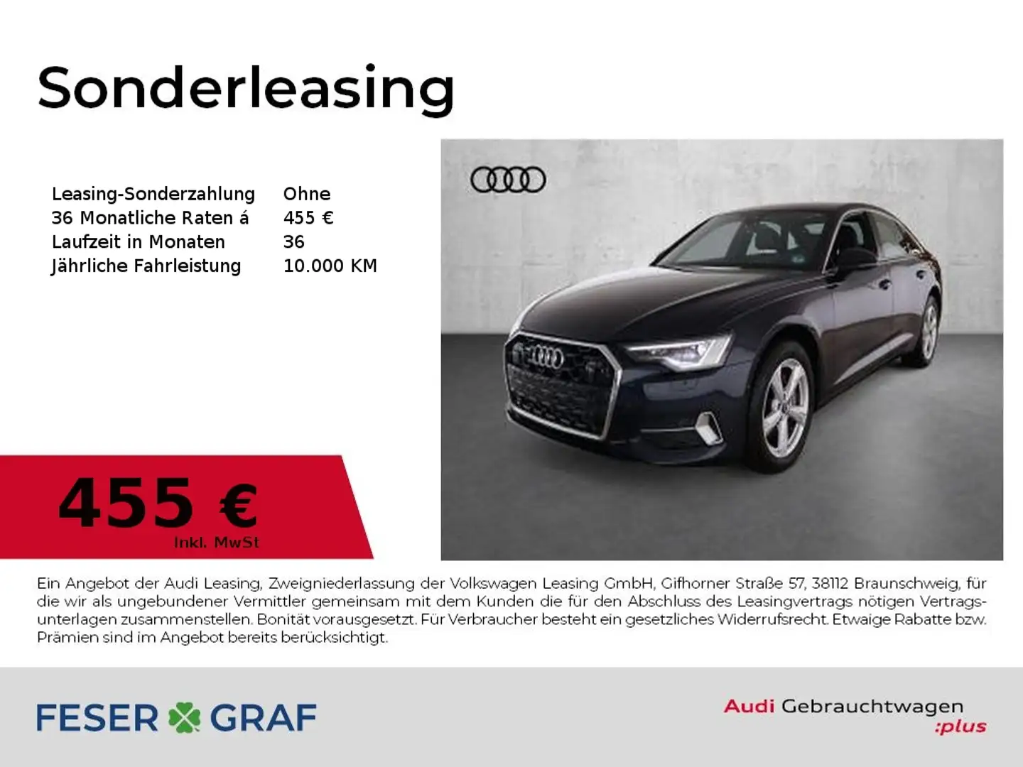 Audi A6 Lim. 40 TDI qu. advanced ACC Matrix Navi RüKa Blau - 1