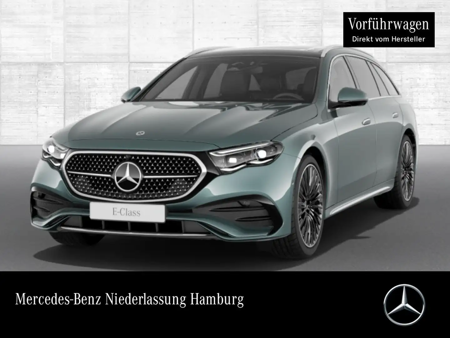 Mercedes-Benz E 220 d T AMG 360° Pano Distr. AHK Spurhalt-Ass 9G Silber - 1