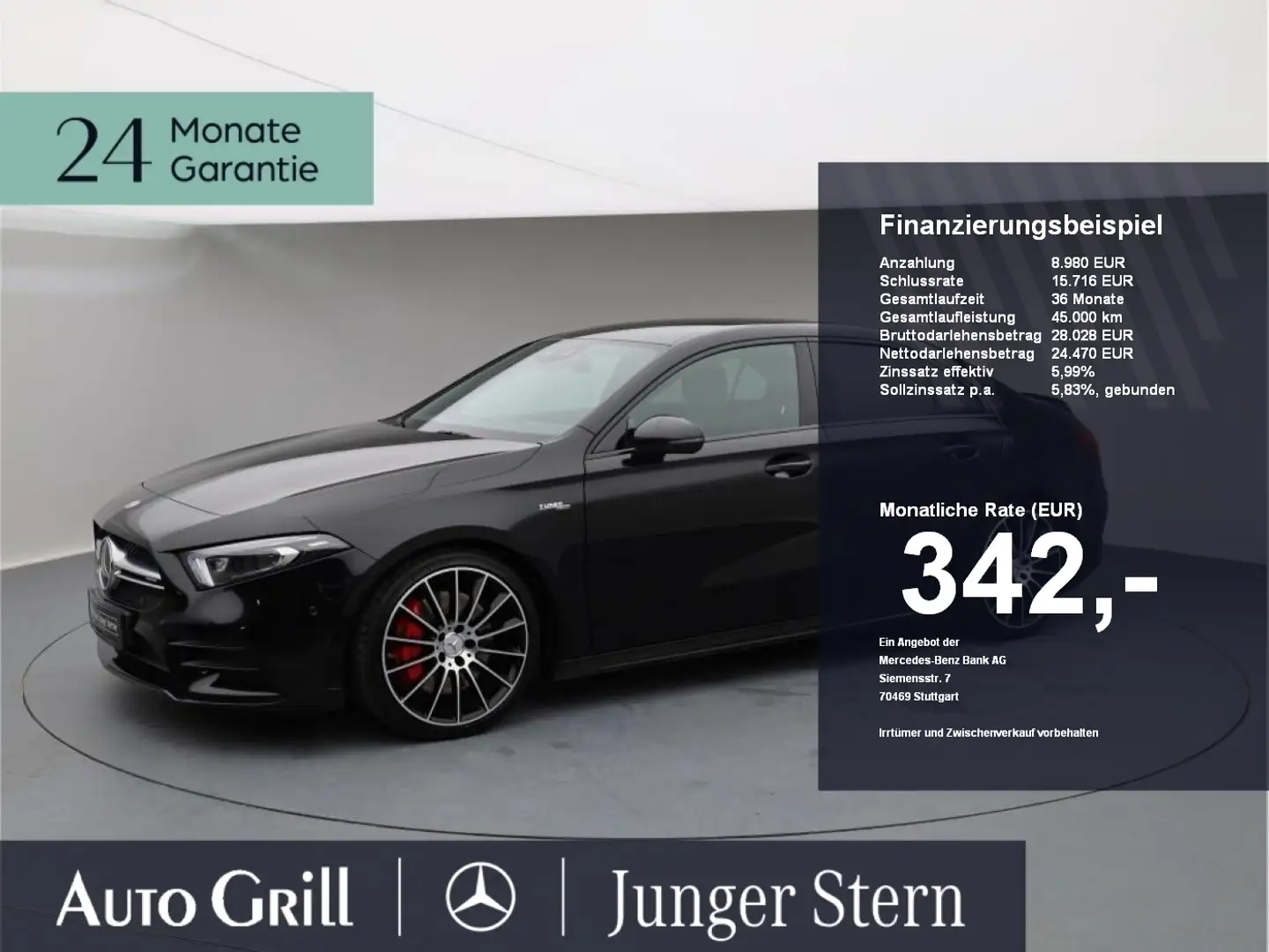Mercedes-Benz A 35 AMG 4M Night Distr+ Multibeam 19Zoll RfKam Schwarz - 1