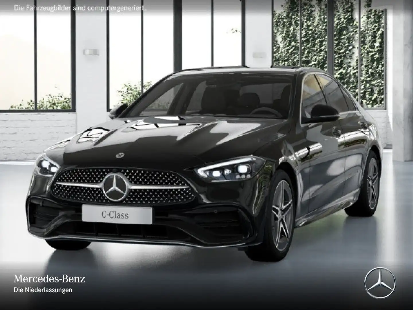 Mercedes-Benz C 220 d AMG+PANO+KAMERA+KEYLESS+9G Schwarz - 2