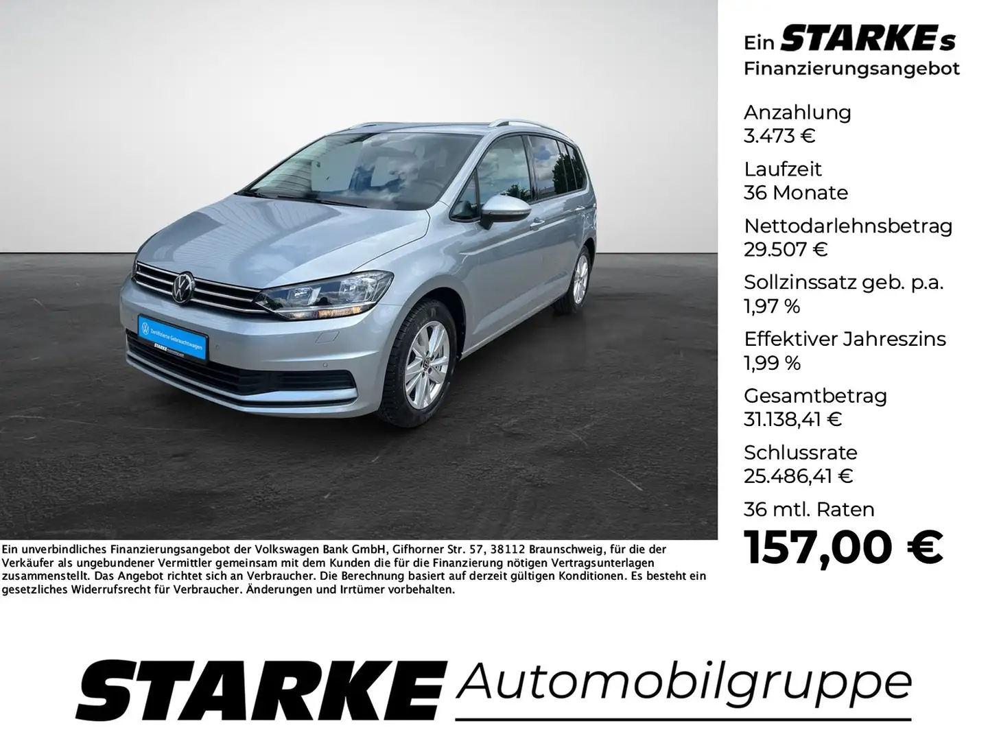 Volkswagen Touran 1.5 TSI DSG Comfortline 7-Sitzer Argintiu - 1