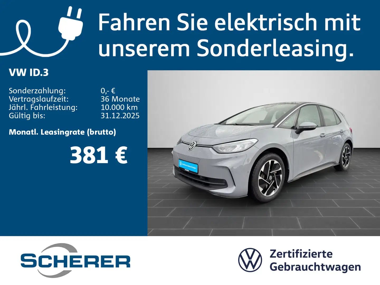 Volkswagen ID.3 Pro 62kWH NAVI RFK EPH ACC SHZ Grau - 1