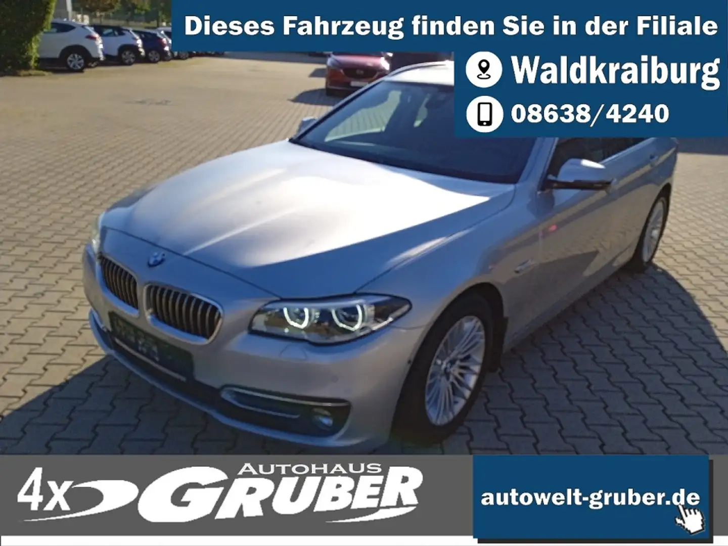BMW 520 d xDrive Luxury Line+Standheizung+Headup+Leder Silver - 1