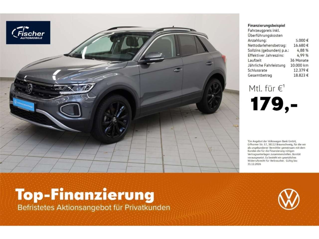 Volkswagen T-Roc 2023 — 1.0 TSI OPF Move 6-Gg. LED/RFK/ACC/PDC/SH