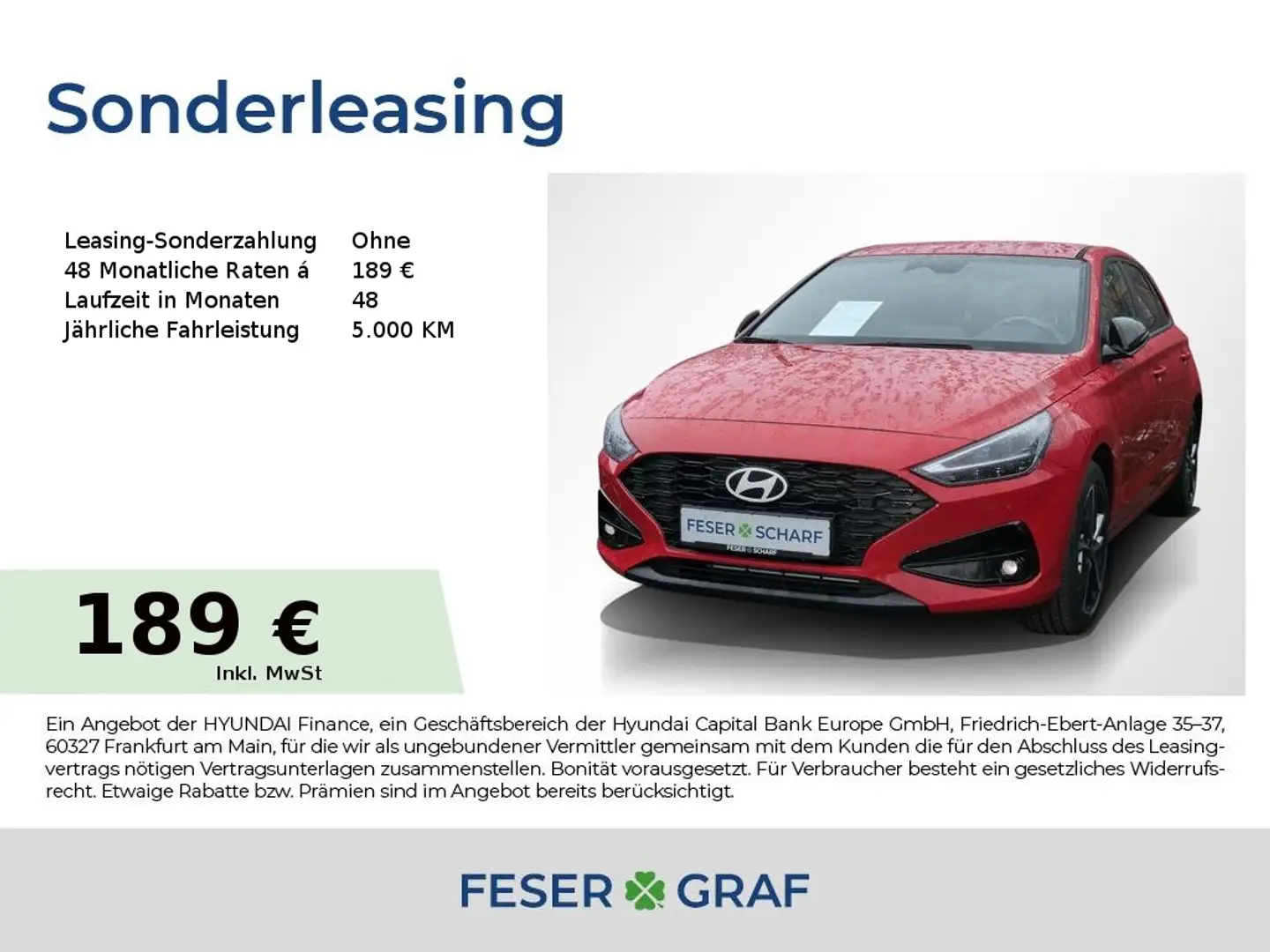 Hyundai i30 ADVANTAGE NAVI KAMERA LED SHZ LHZ CARPLAY Rot - 1