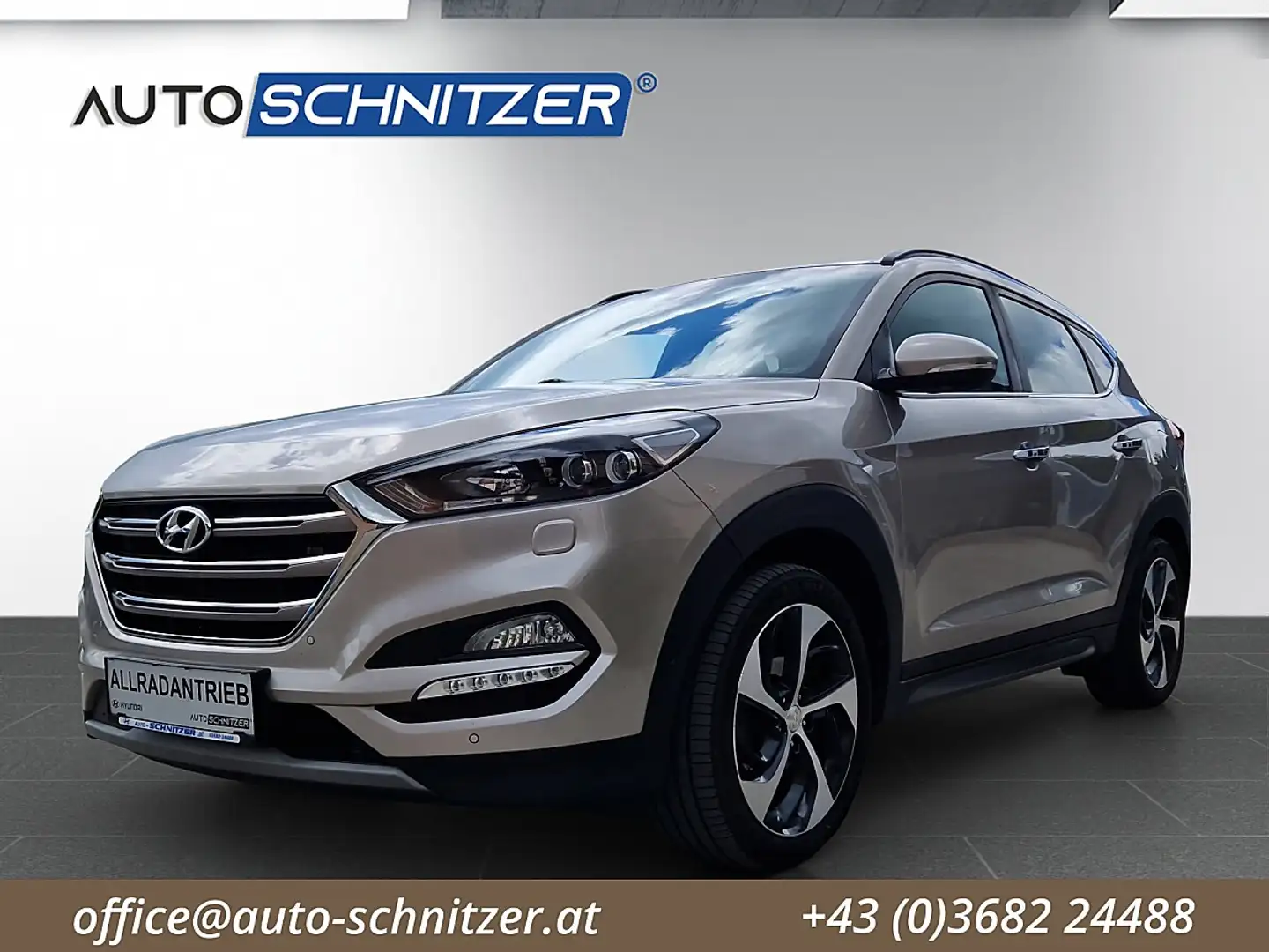 Hyundai TUCSON Tucson 2,0 CRDI 4WD Platin Aut. Beige - 1