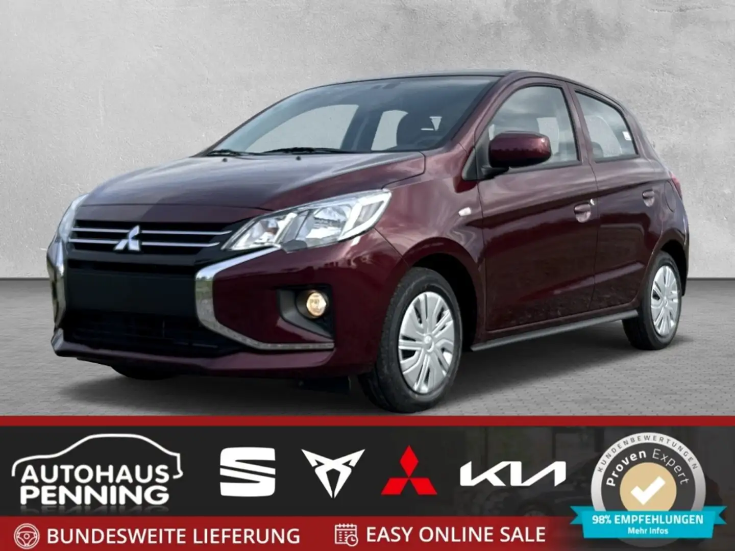 Mitsubishi Space Star / UPE: 16.730,- € / 1,2l SELECT KLIMA ISOFIX DAB+ Rood - 1