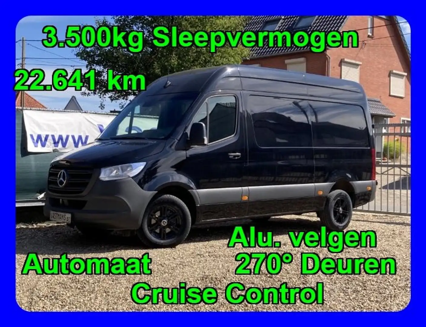 Mercedes-Benz Sprinter 317 39500€+BTW Trekhaak3500KG Camera L2H2 L2 H2 Schwarz - 1