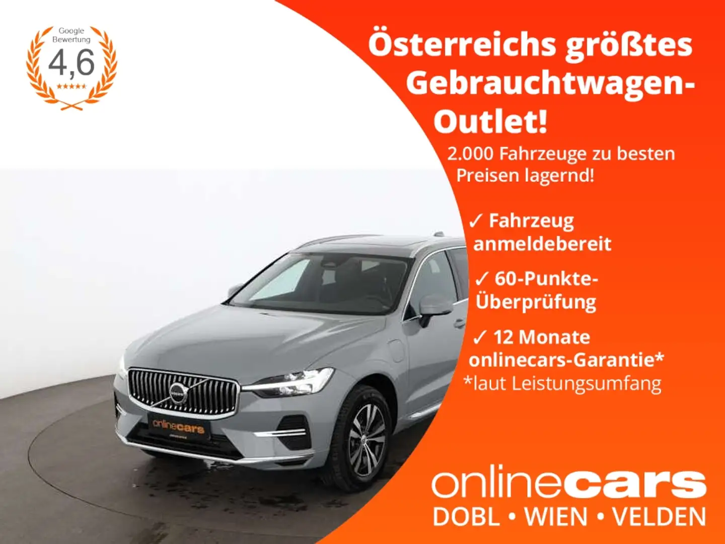 Volvo XC60 T6 Core PHEV AWD Aut LED SKY RADAR NAV R-CAM Grau - 1