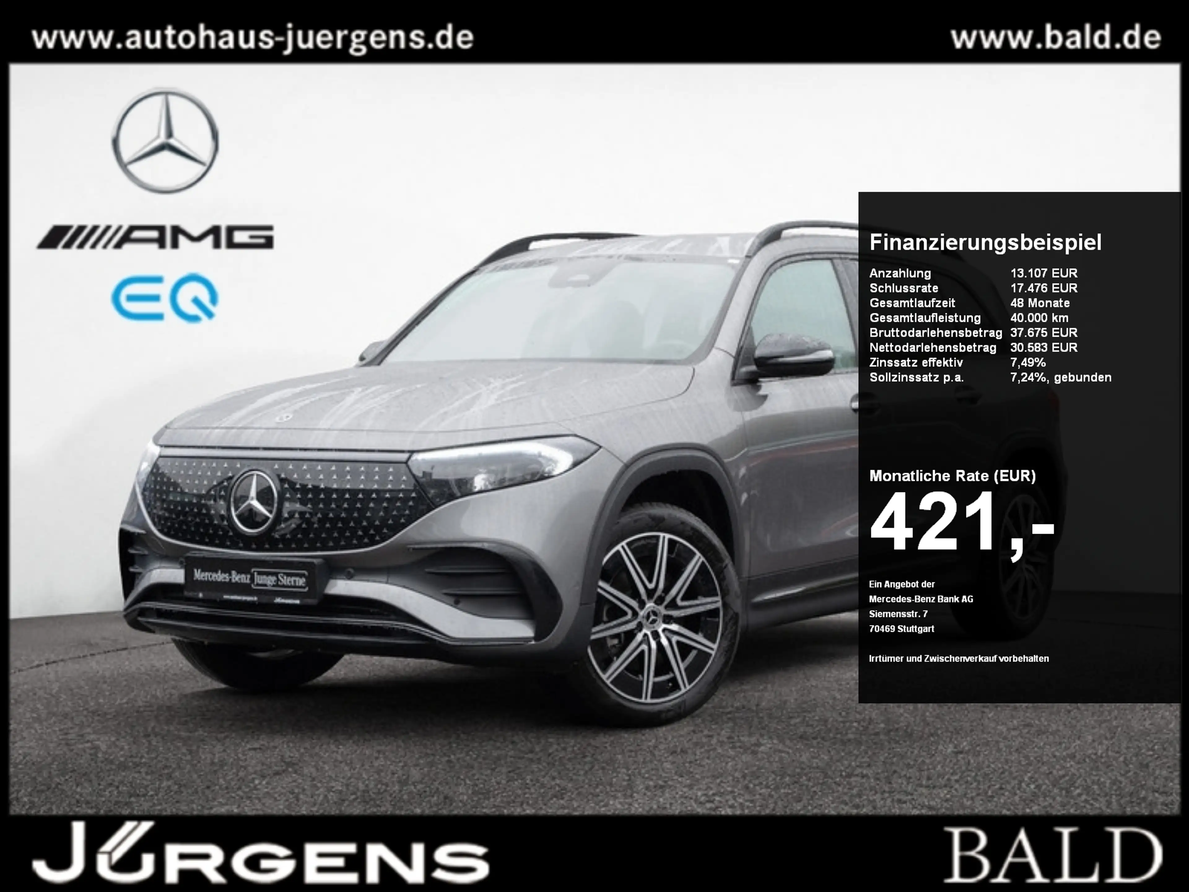 Mercedes-Benz EQB 350 4M AMG-Sport/LED/Cam/Night/Totw/Winter