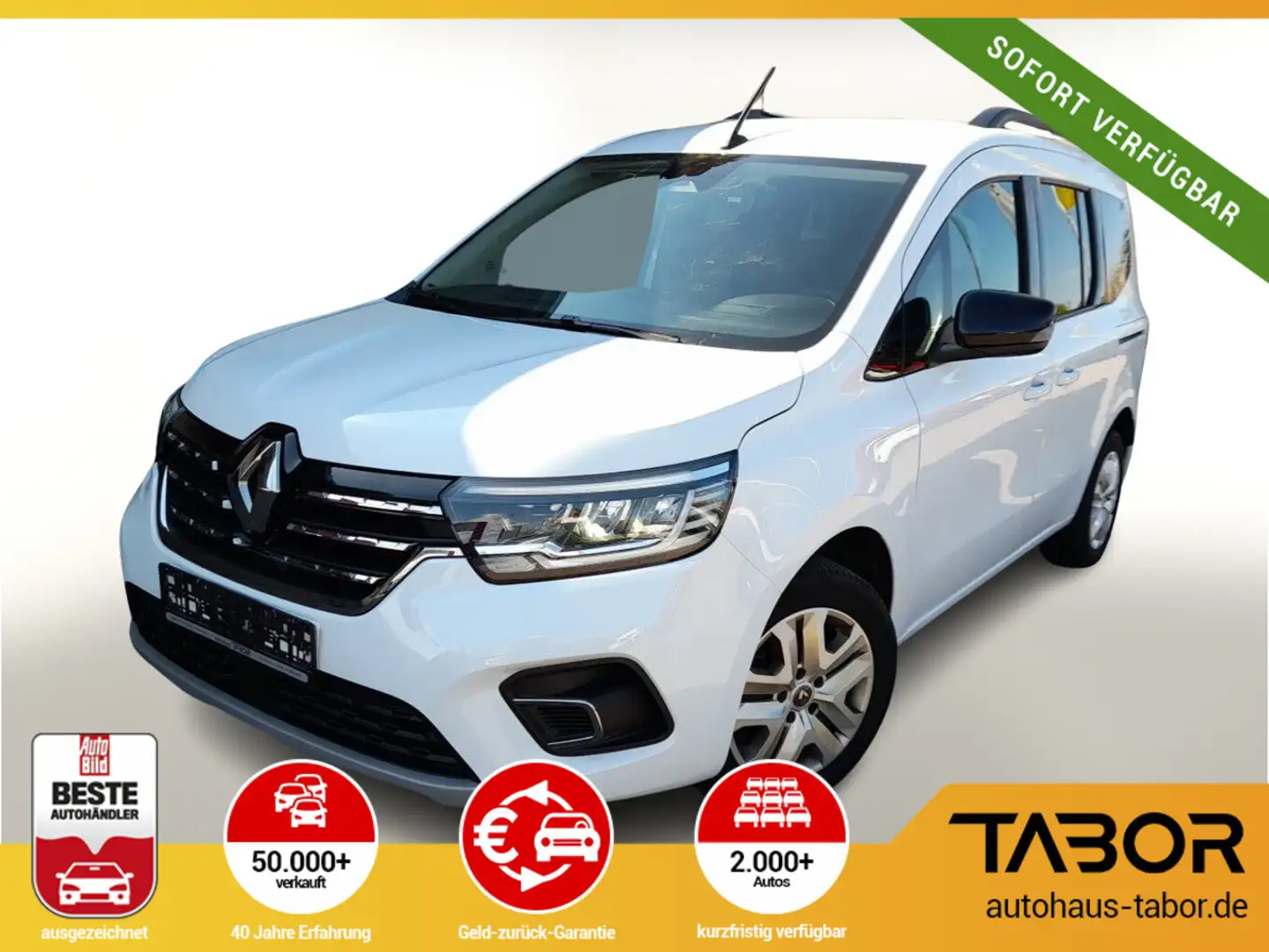 Renault Kangoo TCe 130 Techno LED Nav SHZ PDC Tempomat Weiß - 1
