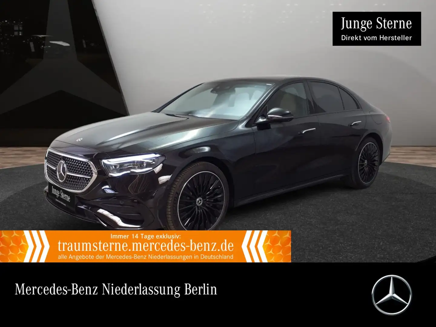 Mercedes-Benz E 300 de Hybrid AMG Fahrass 360° Pano Burmester 9G Noir - 1