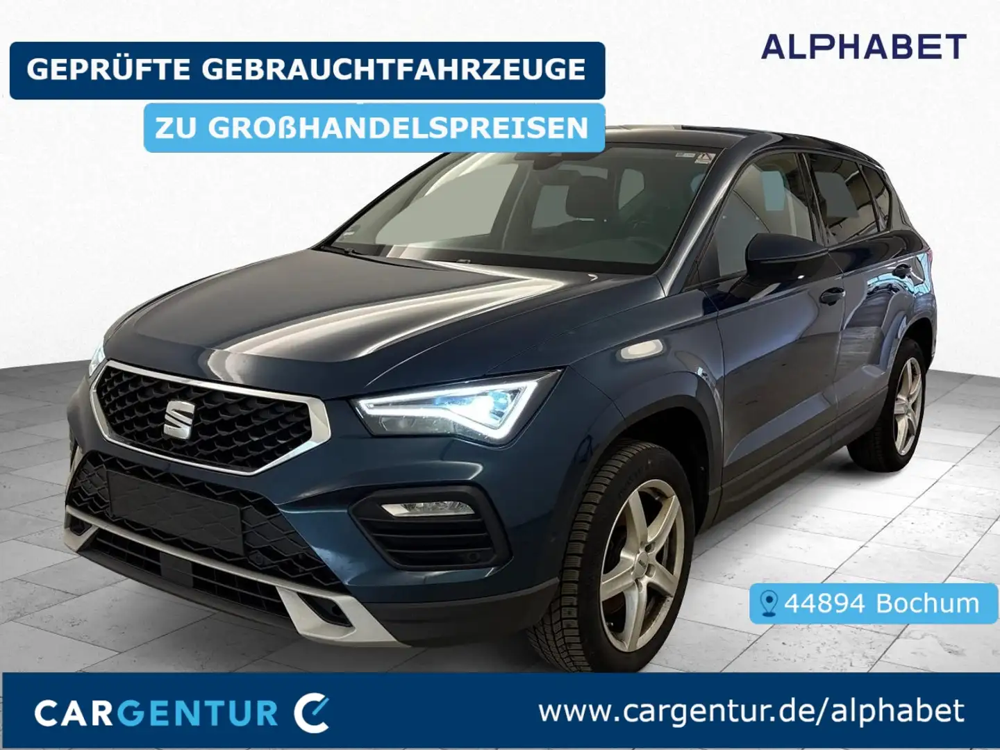 SEAT Ateca 2.0 TDI Style StHz ACC BLIS El.Heckkl. LED Bleu - 1
