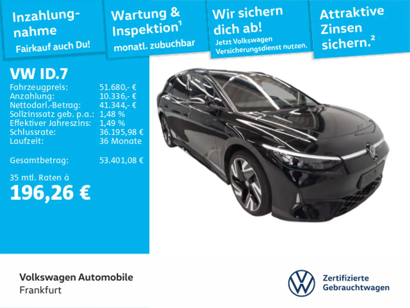 Volkswagen ID.7 Tourer GTX 4Motion Navi AHK IQ.LIGHT - LED- Schwarz - 1