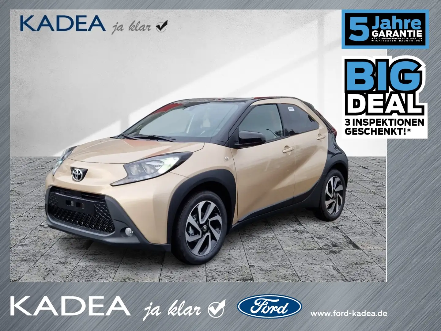 Toyota Aygo X 1.0 Teamplayer ACC+Navi+SHZ+Fernlichtass. Beige - 1