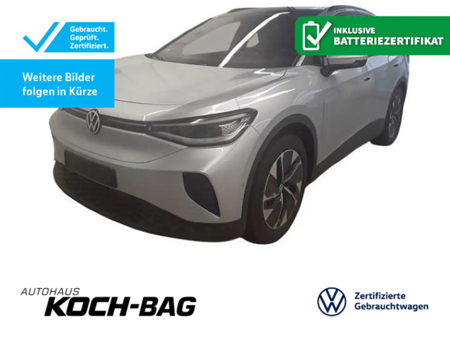 Volkswagen ID.4 Pro 77kWh AHK LED Pano Kamera Navi Harman K Silber - 1
