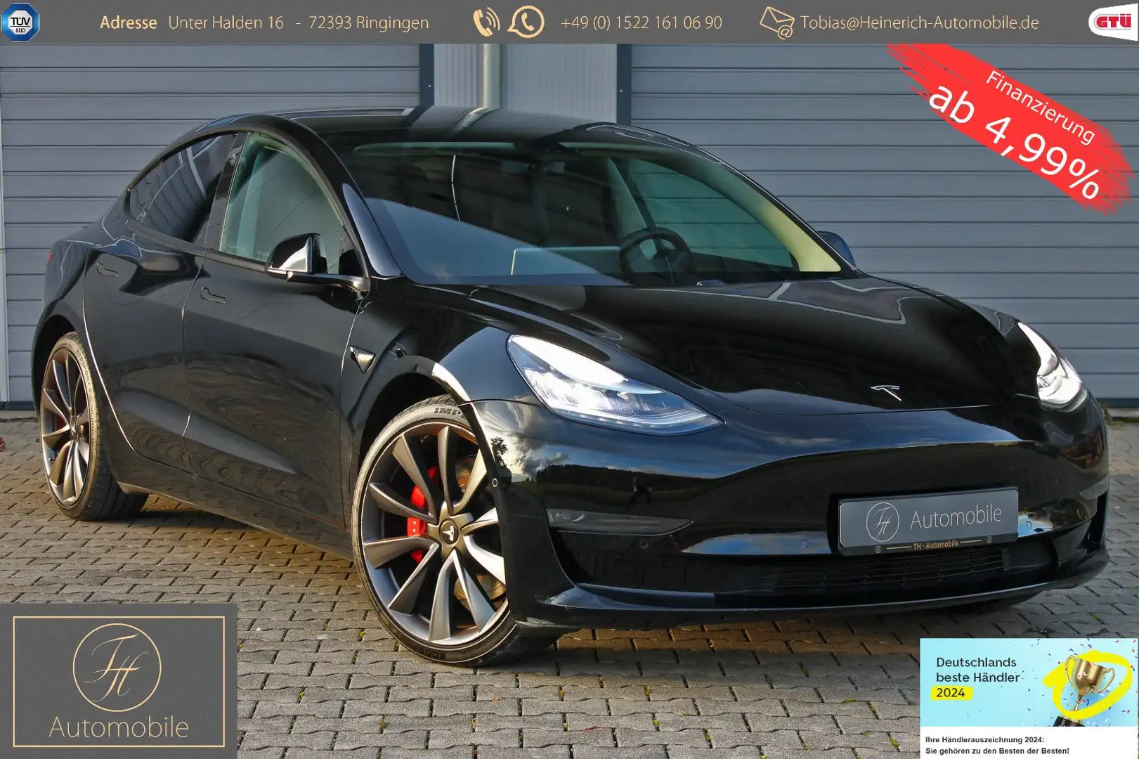 Tesla Model 3 Performance Dual AWD Schwarz - 1