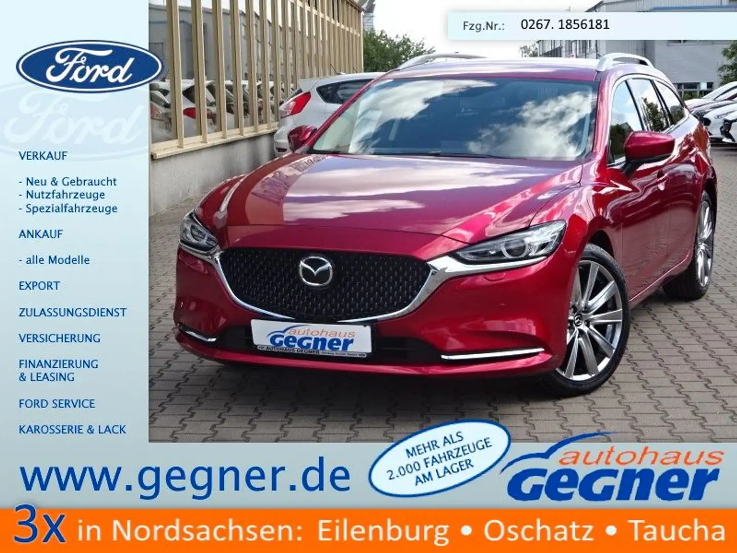 Mazda 6 Kombi 194PS Autm. Exclusive-Line Navi Rot - 1