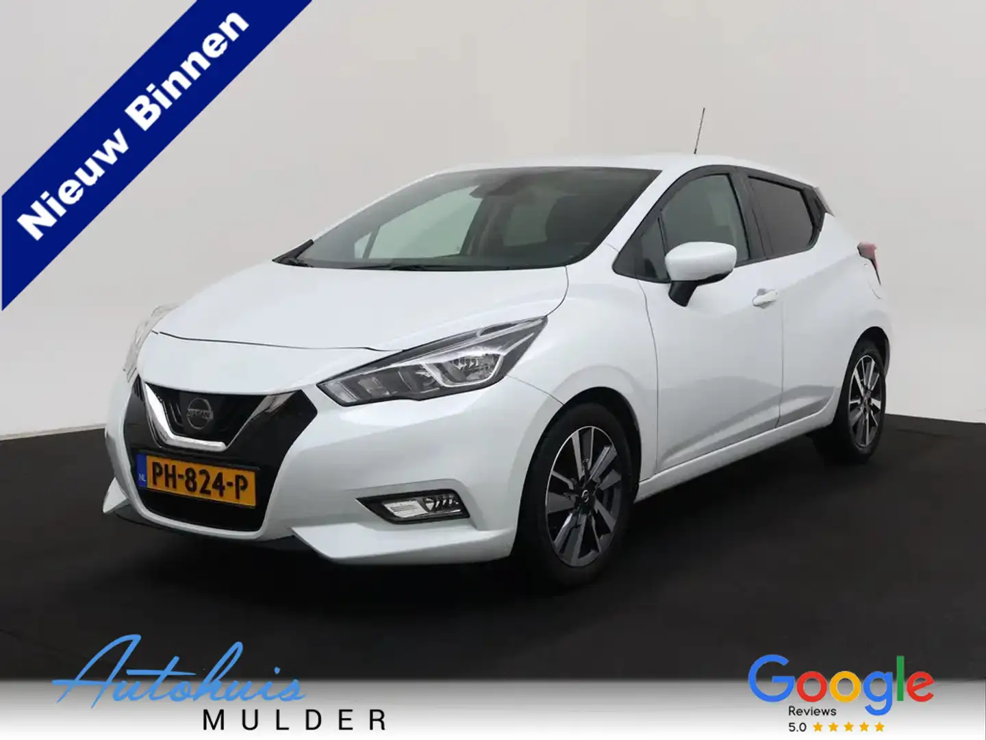 Nissan Micra 0.9 IG-T N-Connecta Clima/Cruise/Navi/LM-Velgen Weiß - 1