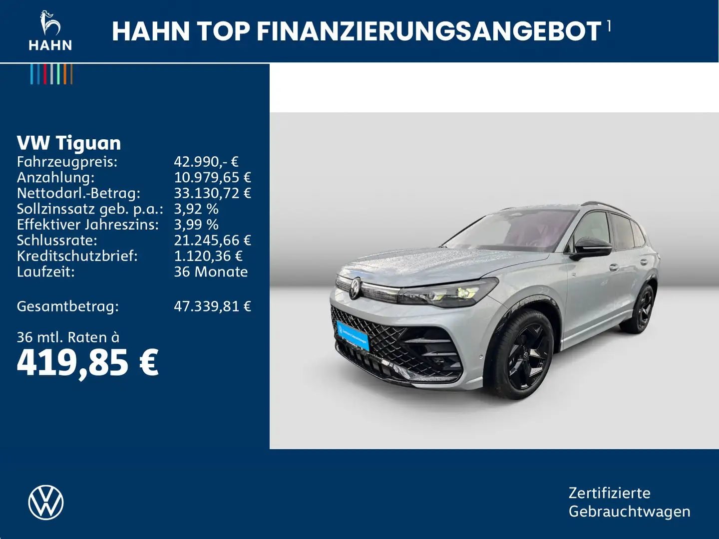 Volkswagen Tiguan 1.5TSI DSG R-Line Black Style Stand IQ.Li Silber - 2