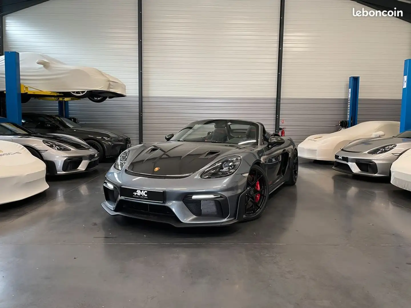 Porsche 718 Spyder RS Pack Weissach 2400 km TVA Apparente LOA Grijs - 1