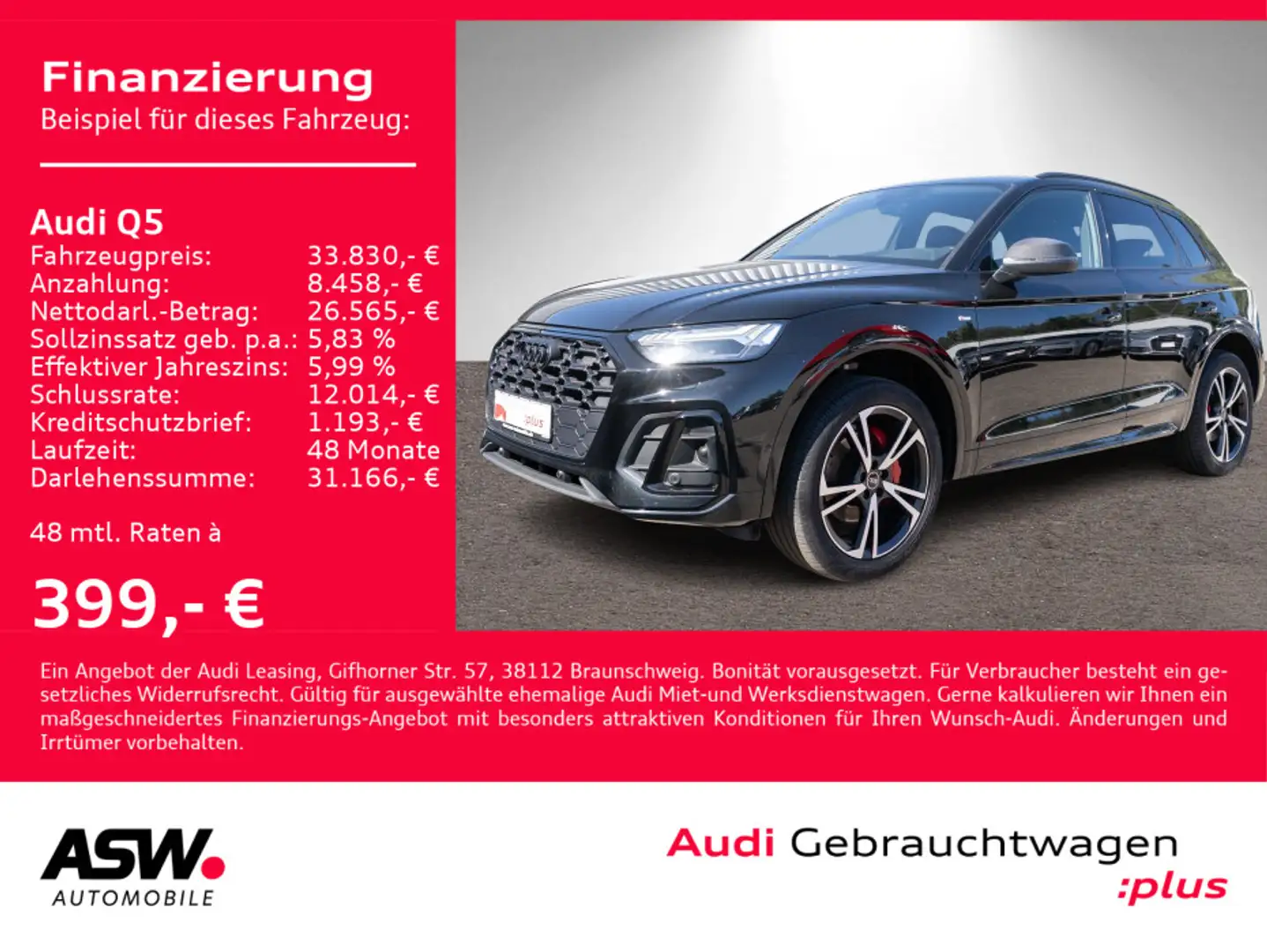 Audi Q5 S line 40TDI quattro Navi Matrix Stronic B&O Noir - 1
