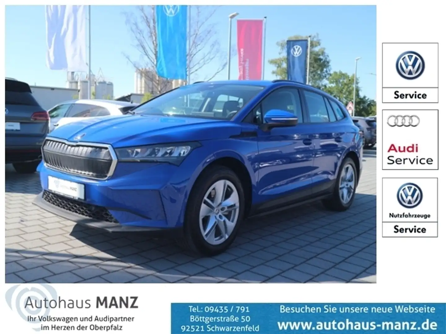 Skoda Enyaq iV 60 Loft KLIMA LED NAVI ALU Blau - 1