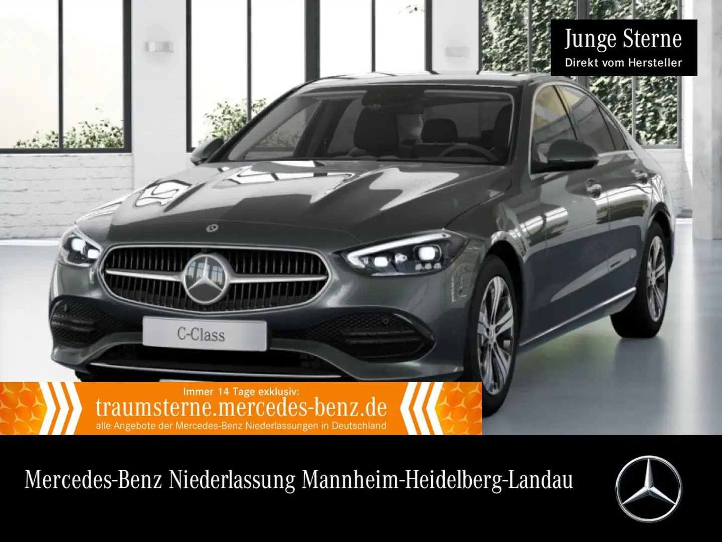 Mercedes-Benz C 200 d AVANTG+360+BURMESTER+KEYLESS+9G Grau - 1