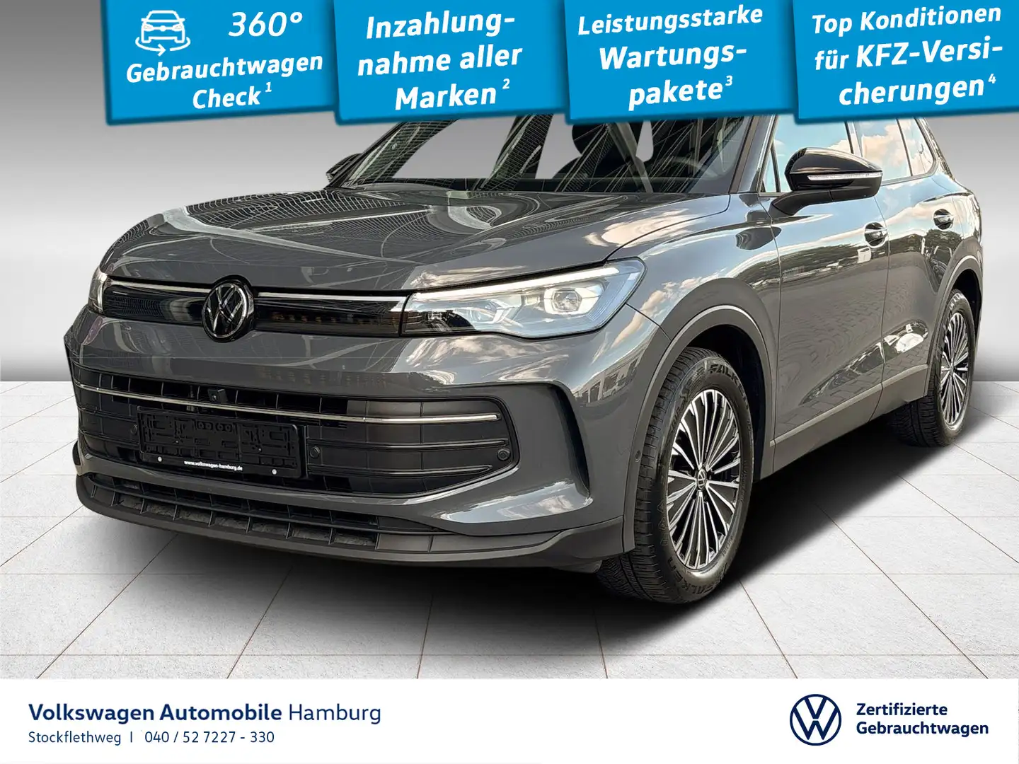 Volkswagen Tiguan 2.0 TDI Goal DSG AHK Navi IQ.LightHD HUD Grau - 1