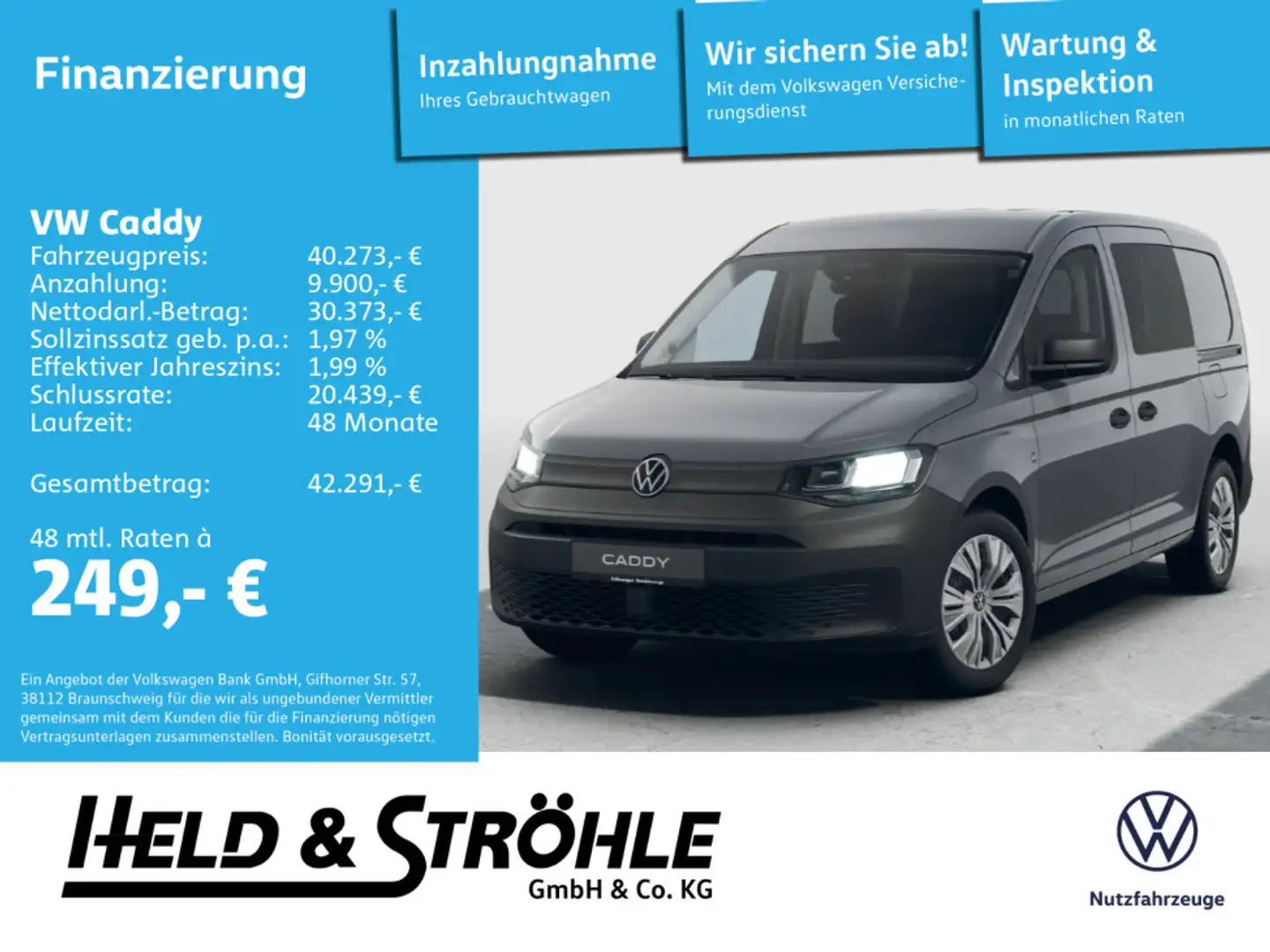 Volkswagen Caddy Flexible Maxi 5-Sitzer 2,0 l 75 kW TDI Gris - 1