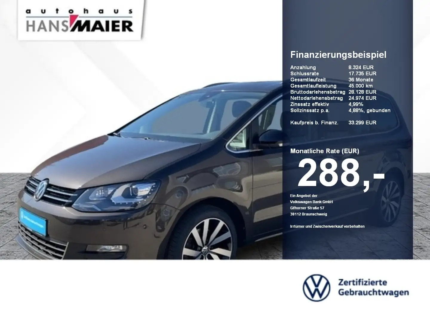 Volkswagen Sharan Active 1.4 TSI DSG DCC Xenon ACC Navi Navi Schwarz - 1