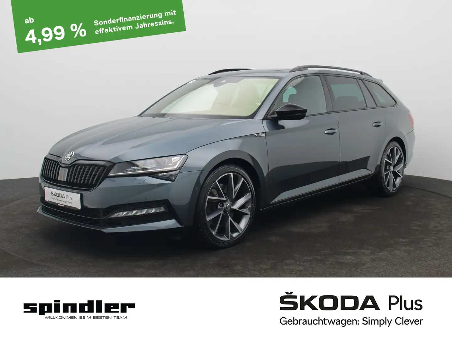 Skoda Superb Combi Sportline 2.0TSI 4x4 DSG/ Pano, AHK Gris - 1