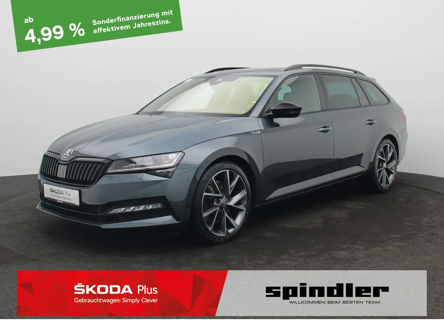 Skoda Superb Combi Sportline 2.0TSI 4x4 DSG/ Pano, AHK Gris - 1