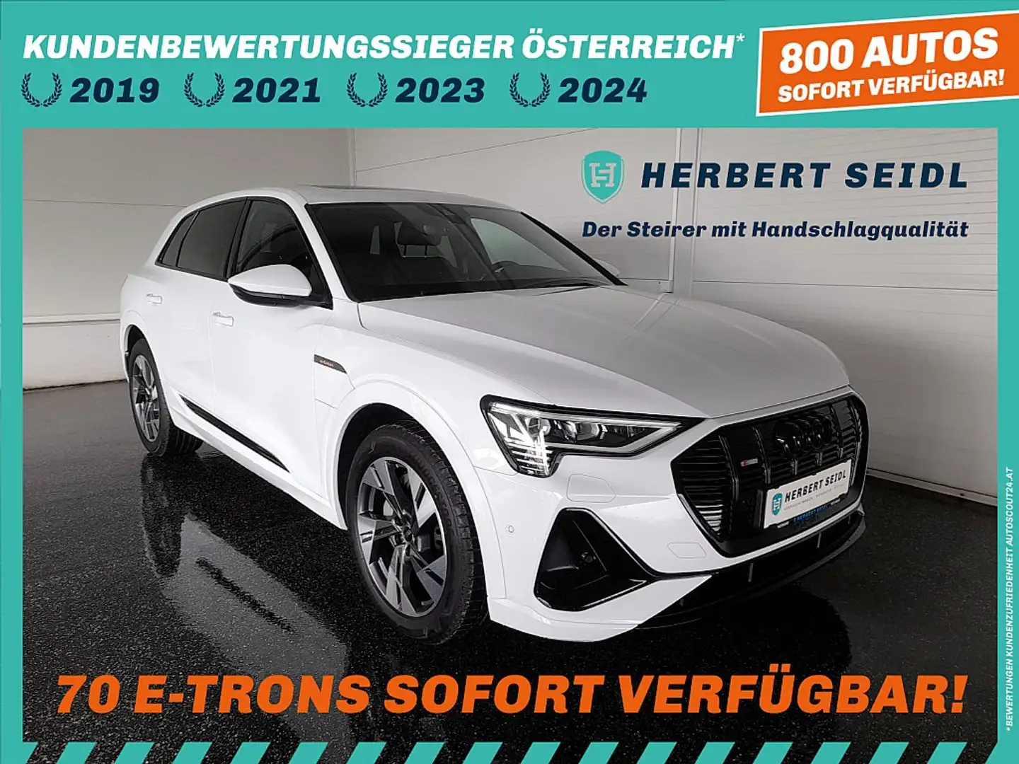 Audi e-tron 50 quattro S-line *NP € 85.016,- / SKY / 20 ZOL... Weiß - 1