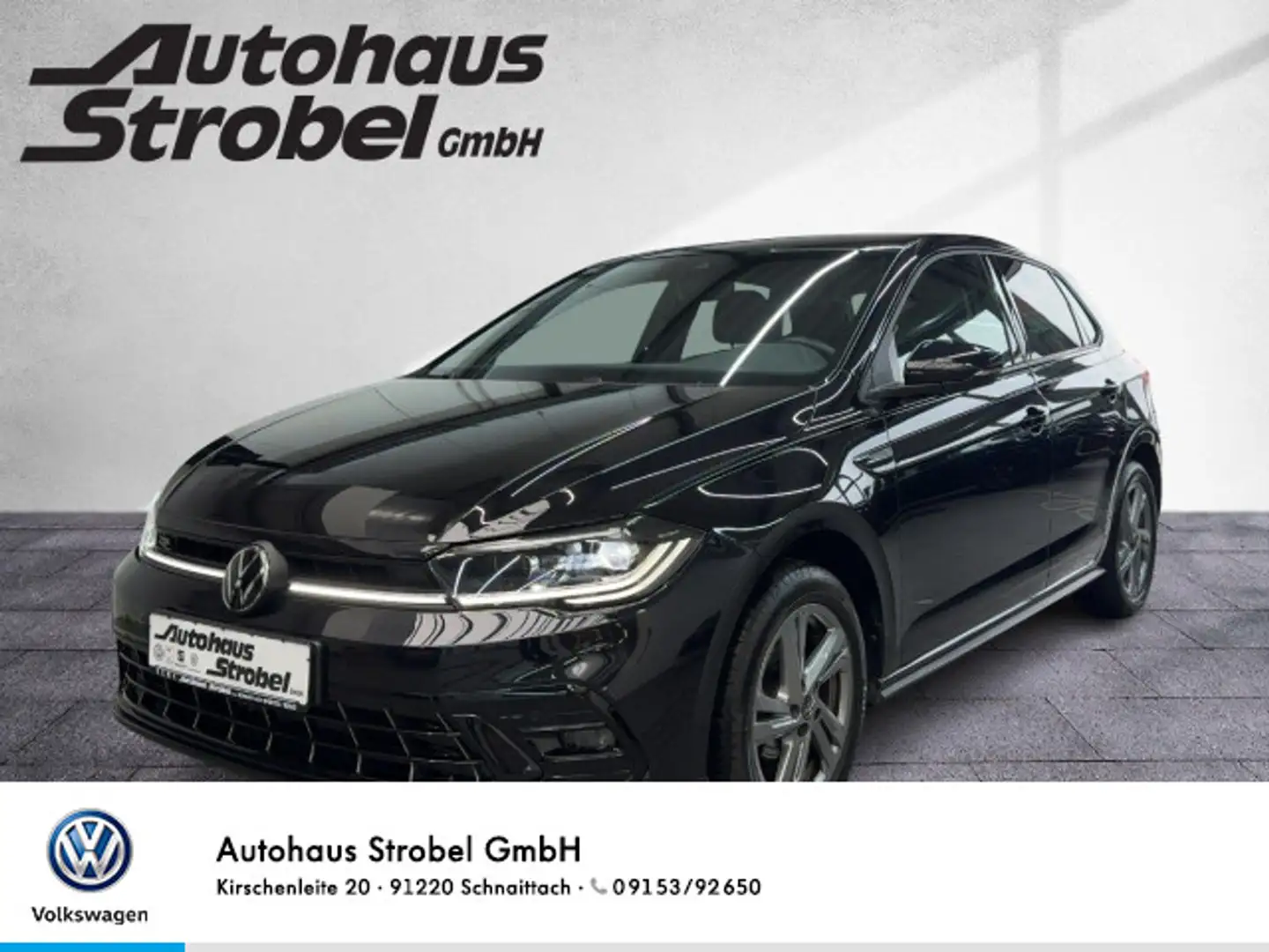 Volkswagen Polo 1.0 TSI R-Line ACC LED-Matrix Climatronic B Schwarz - 1
