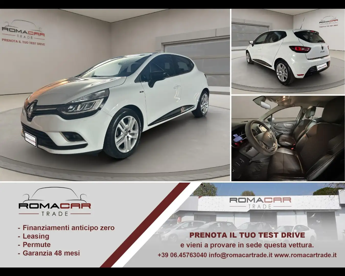 Renault Clio 4ª serie - Clio TCe 12V 75 CV 5 porte Moschino Lif Bianco - 1