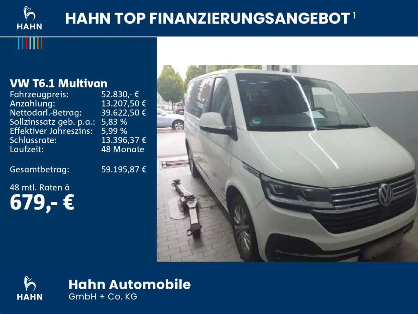 Volkswagen T6.1 Multivan 2.0TDI 4M Gen.Six ACC AHK Cam LED Weiß - 2