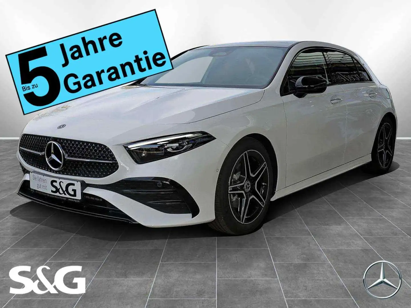 Mercedes-Benz A 200 AMG Night+MBUX+RüKam+M-LED+Pano+Totwin+DAB Weiß - 1