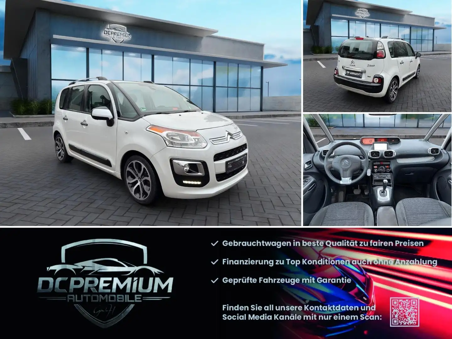 Citroen C3 Picasso 1.6eHDi Exclusive,Automatik, LED,Navi Weiß - 1