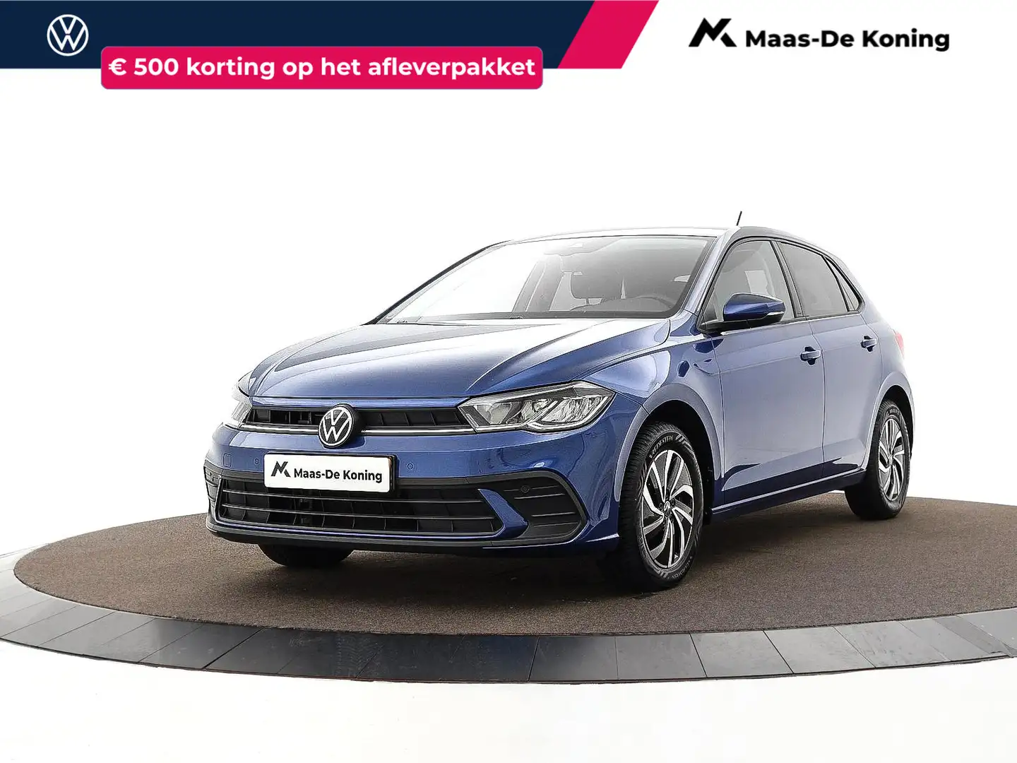 Volkswagen Polo 1.0 TSI 95pk Life · Apple/Android Car Play · P-Sen Azul - 1