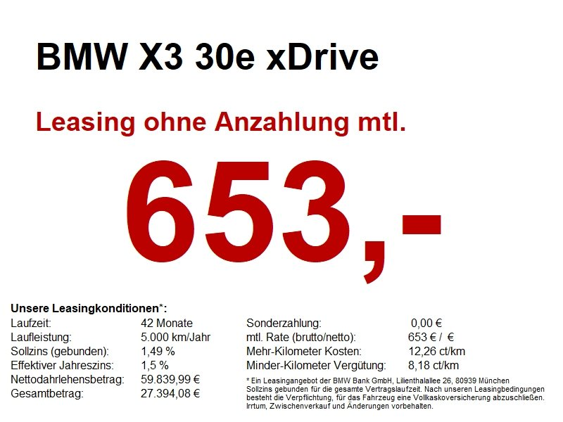 BMW X3 30e xDrive M Sportpaket *AHK.ACC.H&K HiFi*