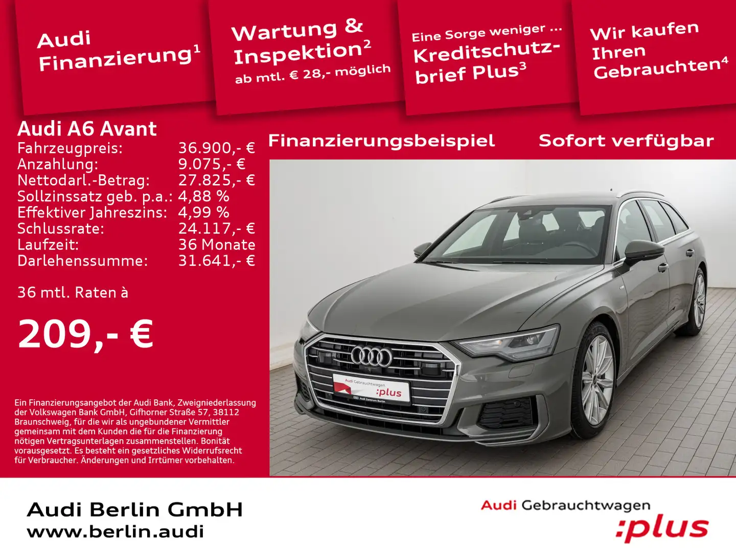 Audi A6 sport 40 TDI S tr. AHK LED 360°K NAVI Gris - 1