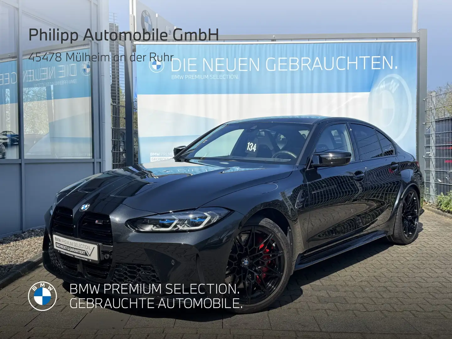 BMW M3 Competition xDrive LASER h&k kein Mietwagen Schwarz - 2