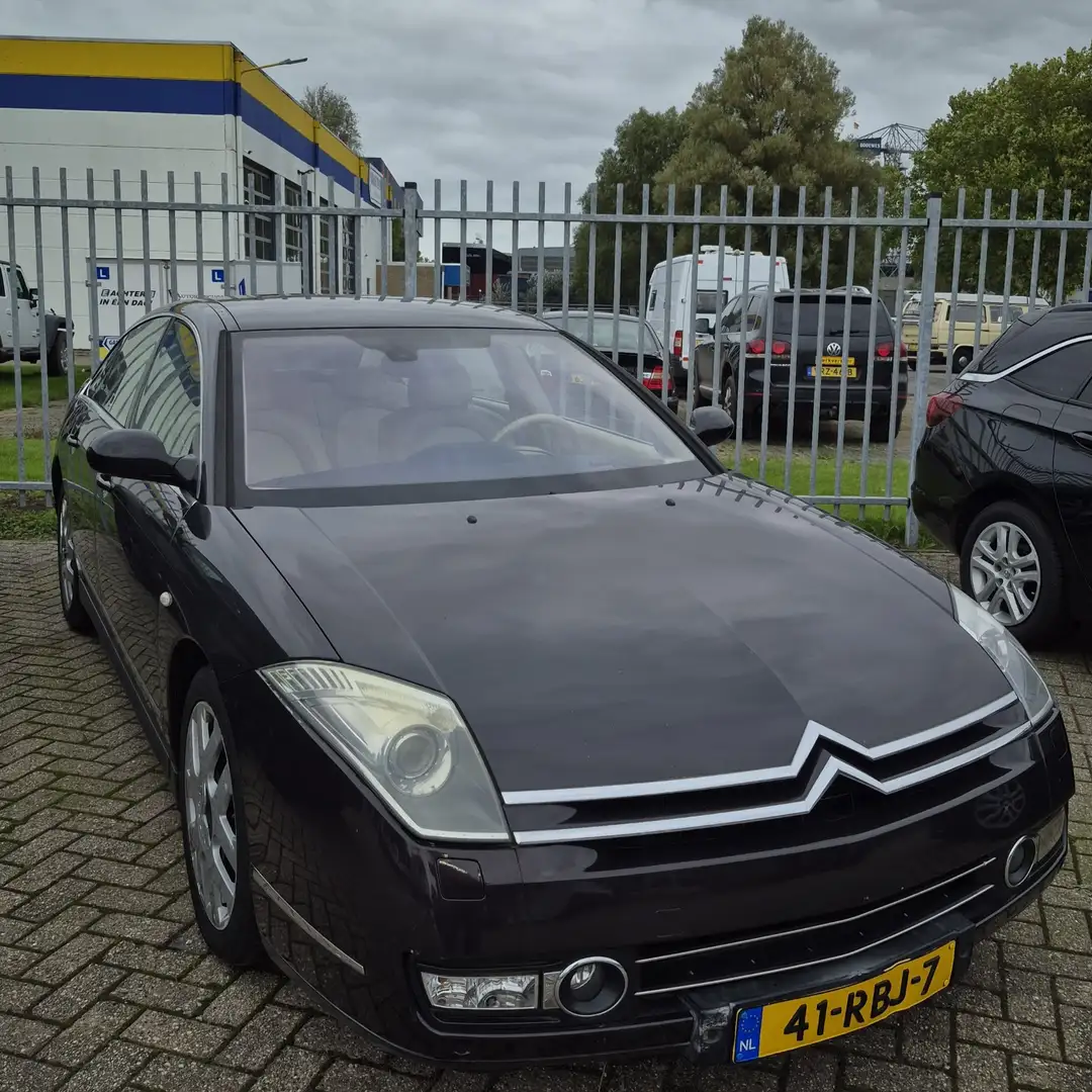 Citroen C6 BWJ 2006 | 3.0 V6 211PK Exclusive AUTOMAAT | LEER Zwart - 1