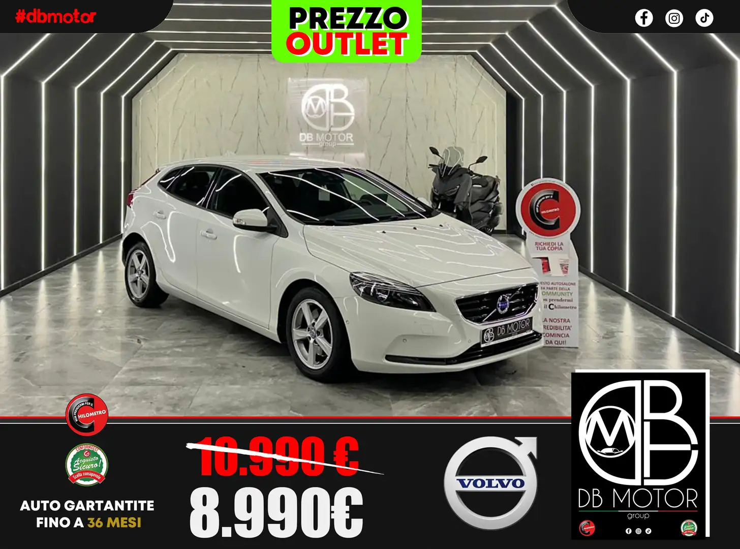 Volvo V40 V40 II 1.6 d2 R-design Momentum Bianco - 1
